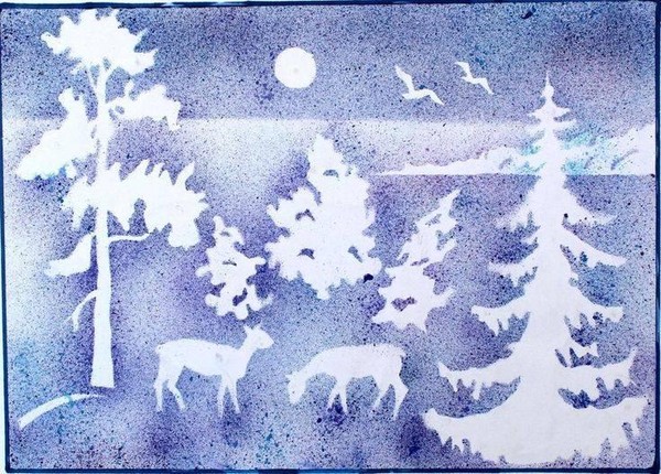 Мастер–класс «Зимний пейзаж»