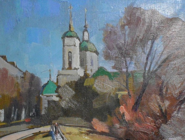 История экспоната «Картина А.А. Ворошилина «Воскресенский храм»