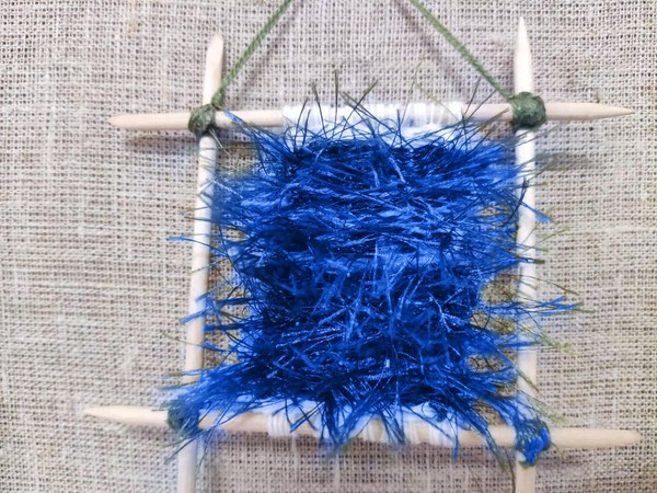 Мастер-класс «Синяя миниатюра на рамке»