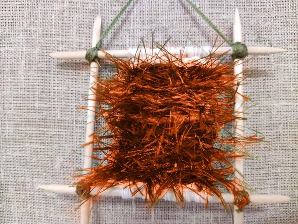 Мастер-класс «Тканая оранжевая миниатюра»