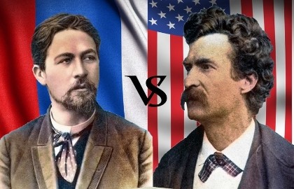 Юмористический поединок Чехова и Твена