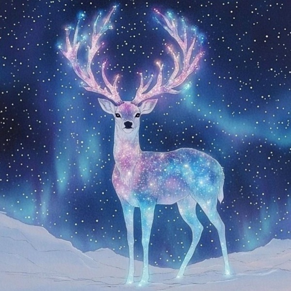 Мастер-класс "Волшебный олень", акварель