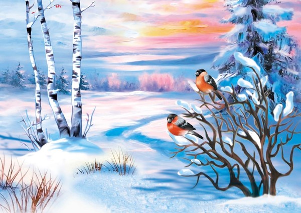 Мастер-класс по живописи «Зимний пейзаж»