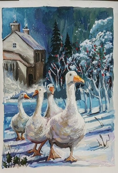 12.12 в 18.30 Мастер-класс "Зимние картины", масло/акрил.