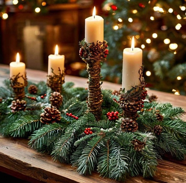 Мастер-класс «Новогодний подсвечник»