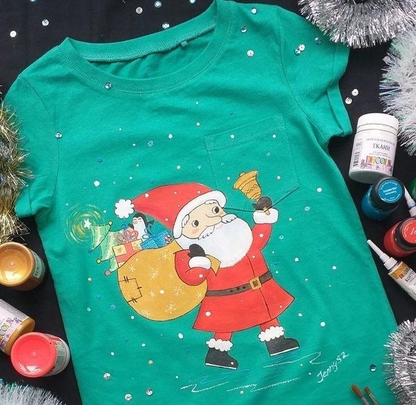 Роспись футболок «Новогодняя магия красок»