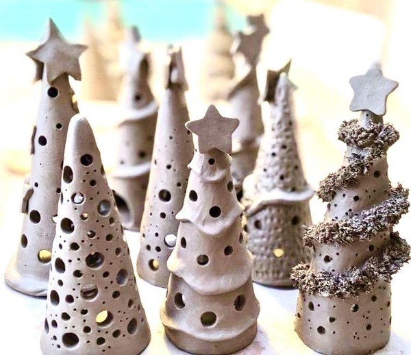 Мастер-класс «Керамический подсвечник «Елочка»