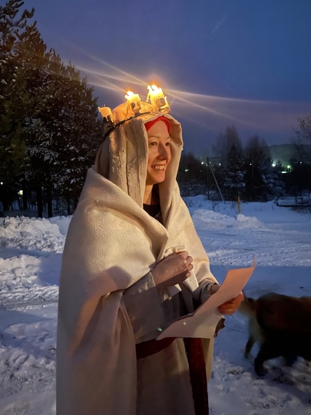 Свечи Святой Люсии на хуторе Милка. Вечернее путешествие перед Рождеством