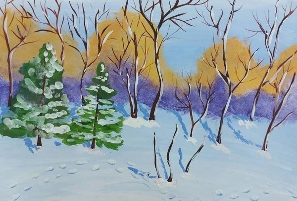 Мастер-класс по скетчингу «Зимний пейзаж»