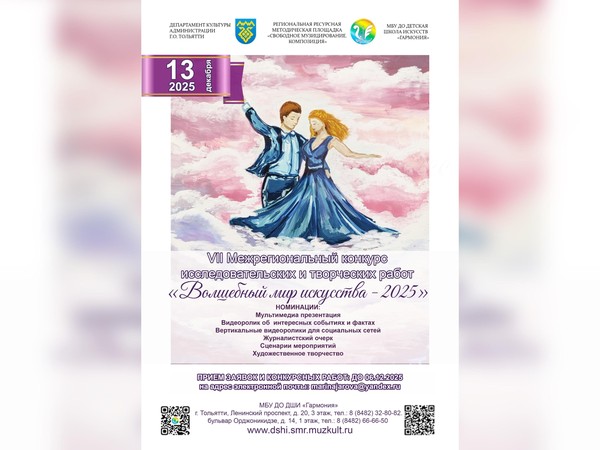 VII Межрегиональный конкурс исследовательских работ «Волшебный мир искусства-2025»