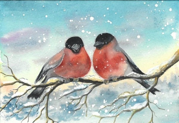 Мастер-класс по рисованию «Зима»