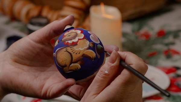 Основы домовой росписи. Ёлочная игрушка