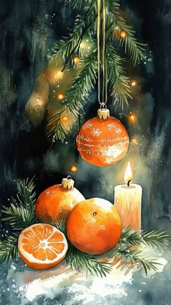 Мастер-класс по акварели "Мандариновое настроение"