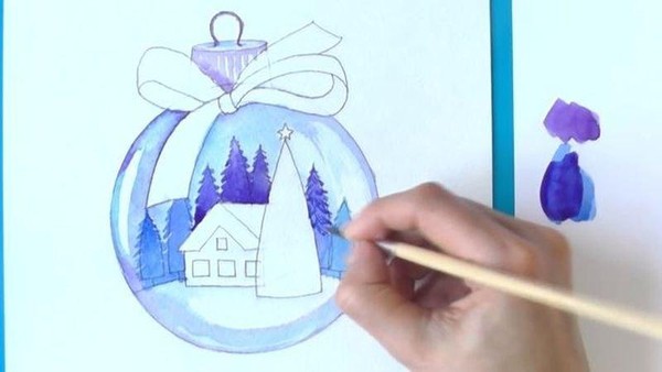 Мастер-класс «Рисуем новогоднюю игрушку»