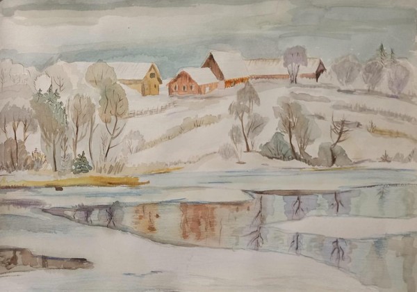 Мастер-класс «Пишем зимний пейзаж акварелью»