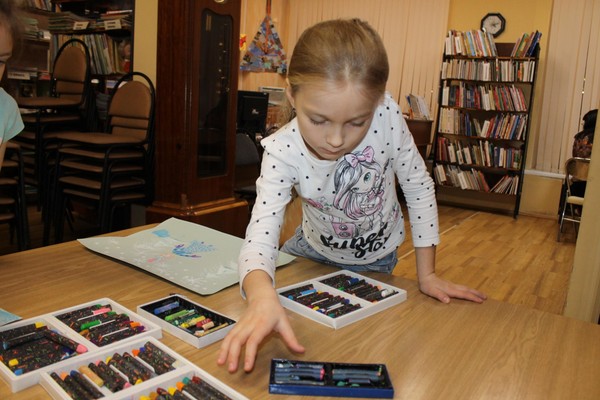 Занятие в изостудии «Акварелька» с мастер-классом