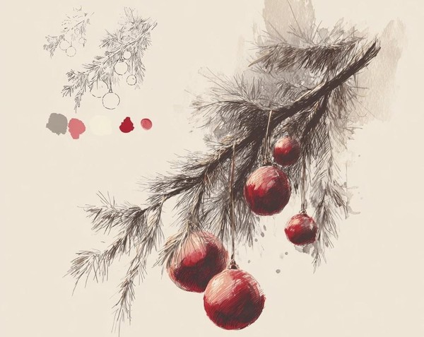 Интерактивное занятие «Новогодние наброски»