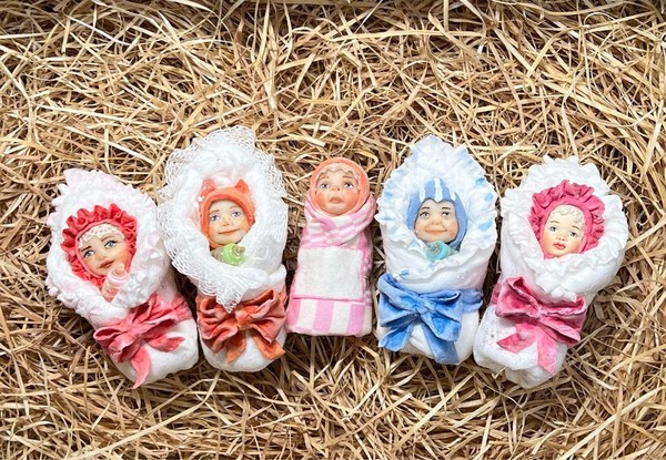 Мастер-класс по ватной игрушки «Куколки пеленашки. Конфетки»