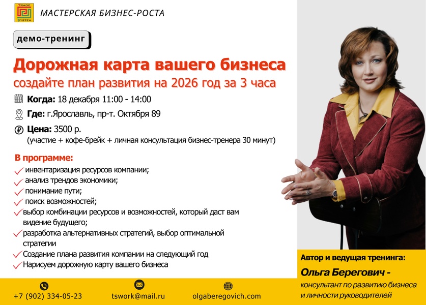 Демо-тренинг "Дорожная карта вашего бизнеса"