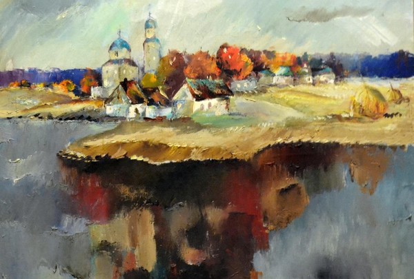 История экспоната «Картина Б.А. Каткова «Заречные дали»