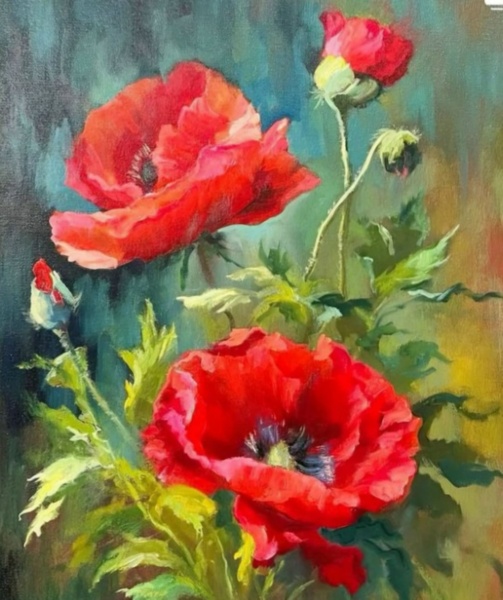 Мастер-класс "Маки", масло