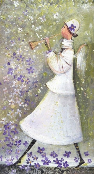 6.01 в 15.00 Новогодний мастер-класс "Ангелы", масло/акрил.