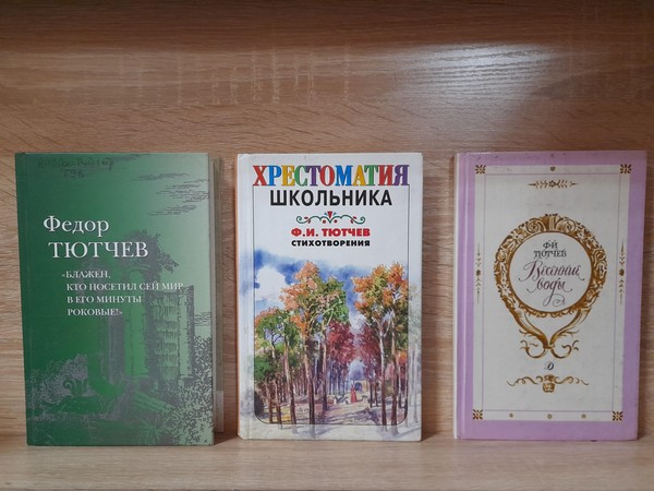 Тематическая полка «Ф.И. Тютчев – лирик, мыслитель, художник»