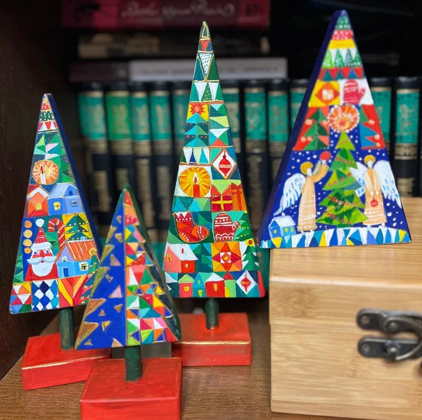 Семинар-практикум росписи по дереву «Новогодняя елка»