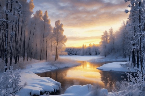 Мастер-класс «Зимний пейзаж»