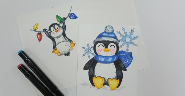 Мастер-класс по скетчингу «Зимний друг»