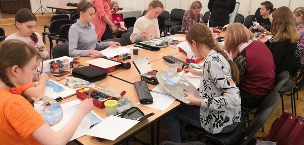 Мастер-класс «Зимний пейзаж»