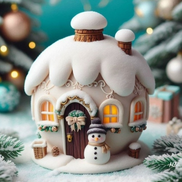 Мастер-класс для детей по лепке "Новогодний домик"