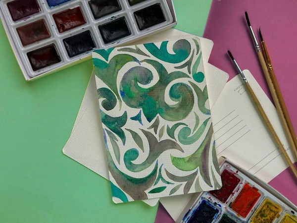 Мастер-класс «Акварельный татарский орнамент»