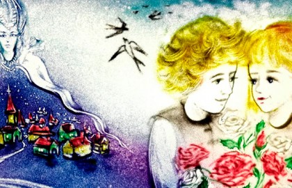 Театральный орган в усадьбе. Снежная королева. Орган, мандолина, песочная анимация