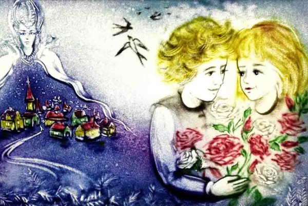 Театральный орган в усадьбе. Снежная королева. Орган, мандолина, песочная анимация