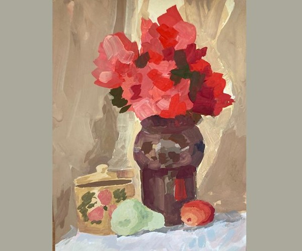 Виртуальная выставка «Учебный натюрморт в тёплых цветах»