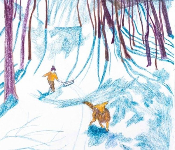 Мастер-класс «Рисуем зимний пейзаж цветными карандашами»