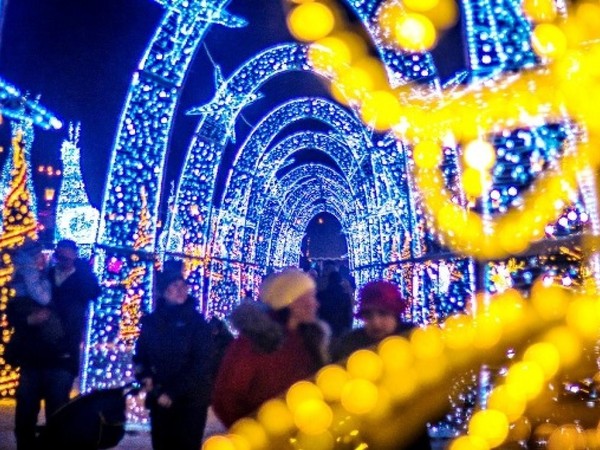 По новогодней Казани на автобусе