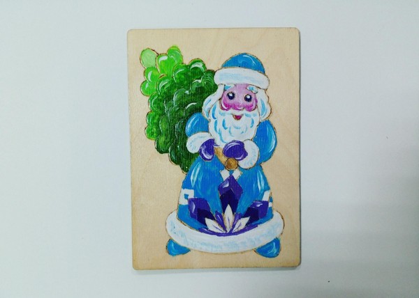 Мастер-класс по пирографии «Дед Мороз»