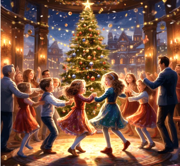 Семейный праздник «Забавы у новогодней елки»