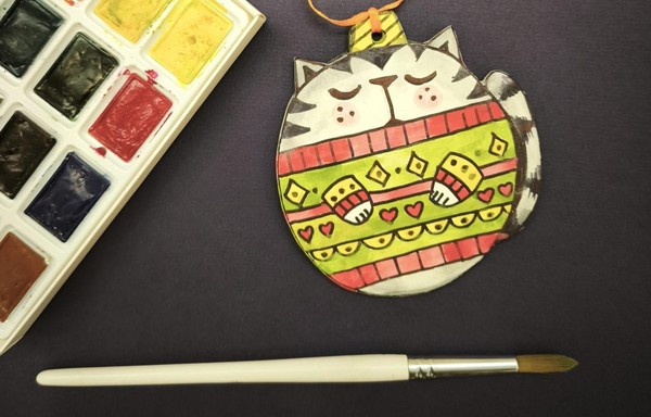 Мастер-класс «Новогодние игрушки. Кот»