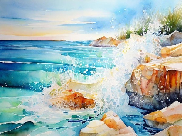 Мастер-класс «Акварель и соль»