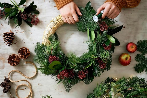 Мастер-класс «Новогодний венок»