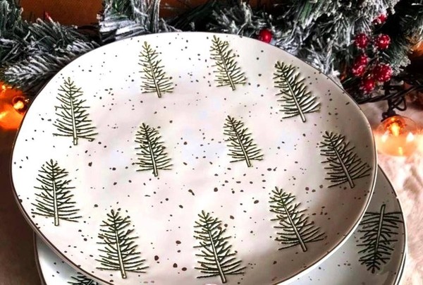 Мастер-класс «Керамическая тарелочка «Первый снег»