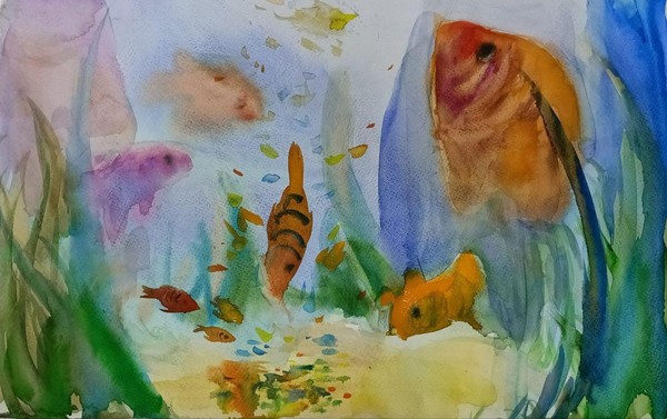 Виртуальная выставка «Акварельный этюд морского дна»