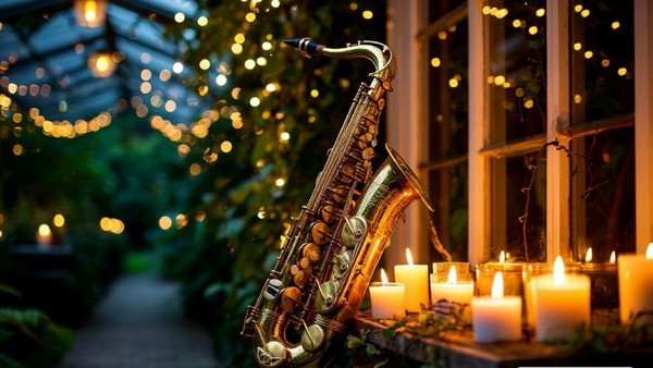 Романтический джаз в оранжерее при свечах