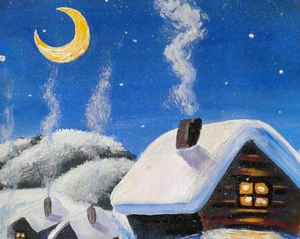 Мастер-класс «Рисуем зиму»