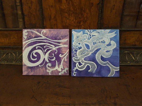 Мастер-класс «Новогодние узоры на холсте»