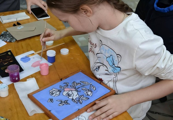 Мастер-класс по живописи на стекле