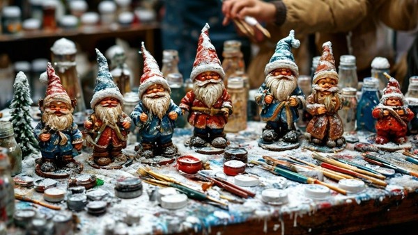 Ольга Гилёва. Роспись новогодних миниатюр